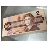 1986 Canadian $2 bill