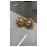Signed Napier screw back earrings