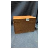 Wooden recipe box