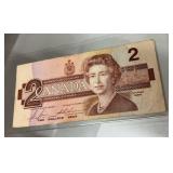 1986 Canadian $2 bill