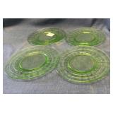Uranium glass plates (4)
