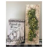 Wine Decor & Heavy Grape Wall Decor