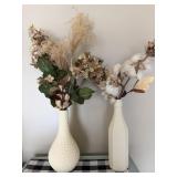 Decorative Vase W/ Cotton