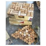 Cork/ cigar storage box & cork grape decor