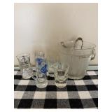 Shot Glasses & Glass Ice Buck