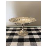 Rogers Silver Plated Brass Pedestal Dish