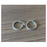 925 marked silver hoop earrings