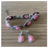 925 silver earrings / bracelet set