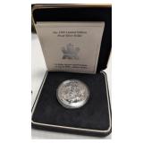 The 1999 limited edition proof silver dollar