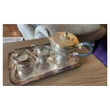 Viking plate cups, teapot, tray