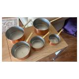 Set of 5 sauce pans
