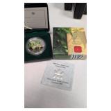 2003 Silver Maple leaf coloured coin