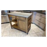 Granite top island on wheels