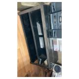 Black glass shelving NO CONTENTS