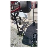 Metal stand with wheels