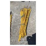 Bundle of yellow stakes