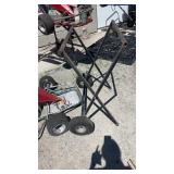 Metal stand with wheels, missing handle