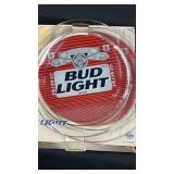 Glass Bud Light platter 13ï¿½
