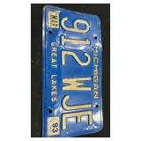 Michigan 1993 license plate