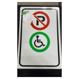 Handicap only parking sign
