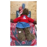Teddy bear, pillow, decor