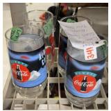 4 Coca Cola drinking glasses