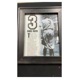 Framed babe Ruth photograph