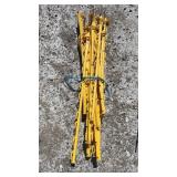 Bundle of yellow stakes