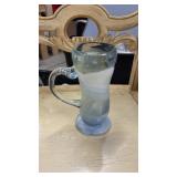 Hand blown glass mug