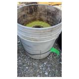 Bucket of caution tape