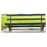 Wooden Outdoor Bench with Backrest