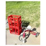 Flexible Flyer Tricycle and Coca-Cola Crates
