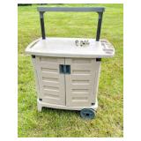 Rolling Garden Utility Cart with Storage