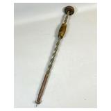 Vintage Hand Drill with Wooden Handle