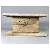 Wooden Mantle Clock With Battery Mechanism
