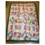 Patchwork Quilt with Multicolor Patterns