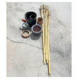 Garden Items Including Tiki Torches
