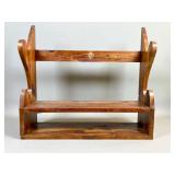 Handcrafted Wooden Two-Shelf Rack