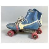 Vintage Blue Roller Derby Skates with Red Wheels