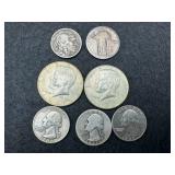 7 U.S. Coins Including Buffalo and Kennedy