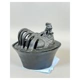Cast Iron Chicken-Shaped Mold with Lid