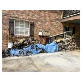 Stack of Cut Firewood With Assorted Pieces