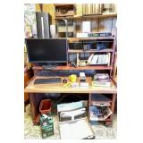 Home Office Setup With Electronics and Desk
