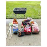 Charcoal Grill With Accessories and Supplies