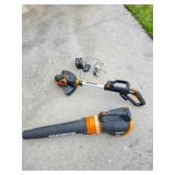 Worx Blower and Trimmer Combo with Batteries