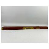 Wood and Brass Spirit Level Tool