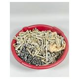 Bolts, Nuts, and Washers in Red Tray
