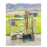 Gardening and Outdoor Tools Lot with Supplies