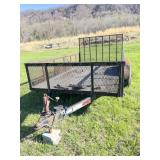 Dual-Axle Utility Trailer with Mesh Sides