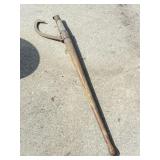 Wooden Handle with Metal Hook Tool